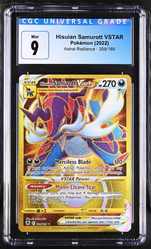 CGC Graded 9 Hisuian Samurott VSTAR 209/189 Astral Radiance Pokemon Card