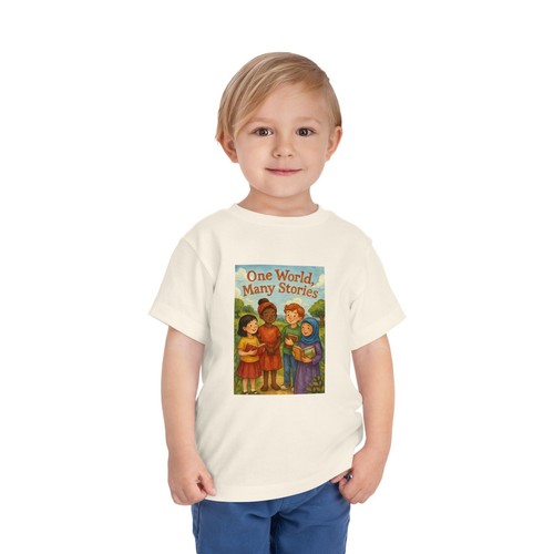 Toddler Short Sleeve Tee One World, Many Stories Design - Picture 16 of 65