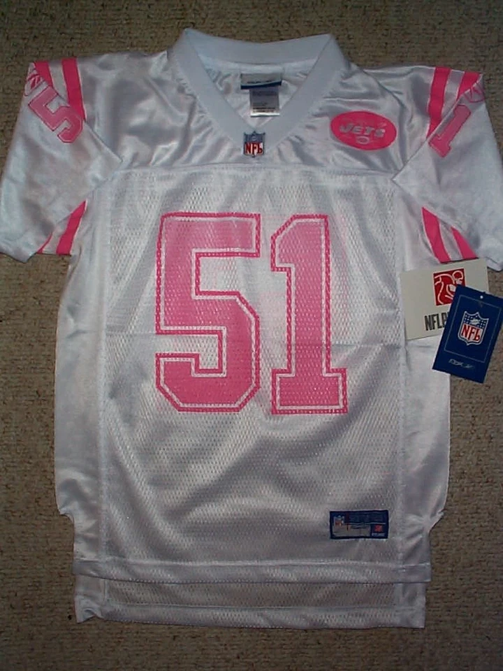 ($60) REEBOK New York NY Jets JONATHAN VILMA nfl Jersey Youth *GIRLS* (m-medium) - Image 2 of 3