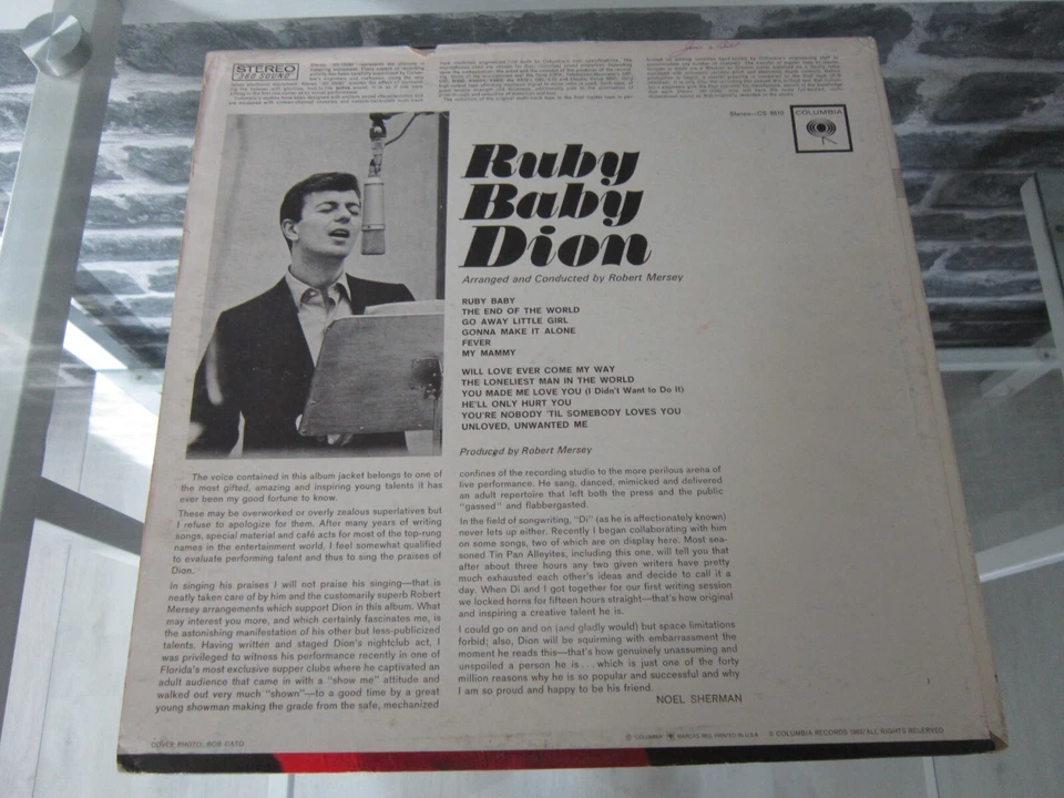 Vinyle LP 33T Dion - Ruby Baby 1963 US Press. - Photo 2/3