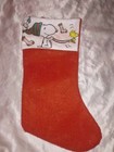 PEANUTS SNOOPY & WOODSTOCK CHRISTMAS HOLIDAY STOCKING 15" FELT