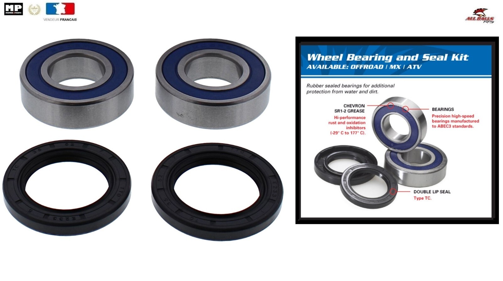 Roulement de roue avant 25-1757 haute résistance Ducati Multistrada Enduro 1260
