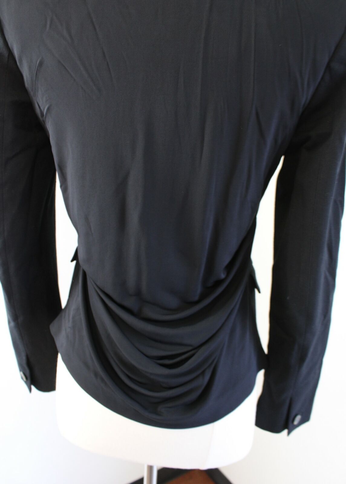 Elie Tahari Solid Black Single Button Ruched Cont… - image 6