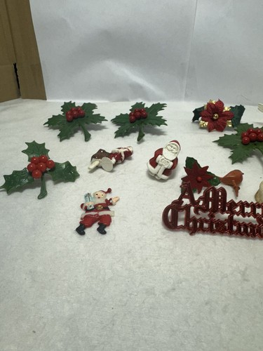 Vintage 70s 80s Christmas Cake Decorations Collecters Fast 24 Hr Dispatch - Picture 2 of 6