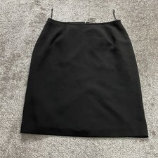 Le Suit Skirt Womens 16 Black Straight Pencil Knee Length Zip Office Business