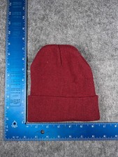 Beanie Toque Youth Toddler One Size Red Knit 100 Acrylic Ski Outdoors