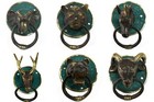 Brass Animal Head Door Knocker - Beater Ring