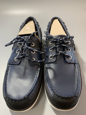 Mens Sebago Crest Vent Mariner Boat Shoes Size 11, Navy Blue/Graphite, Brand New