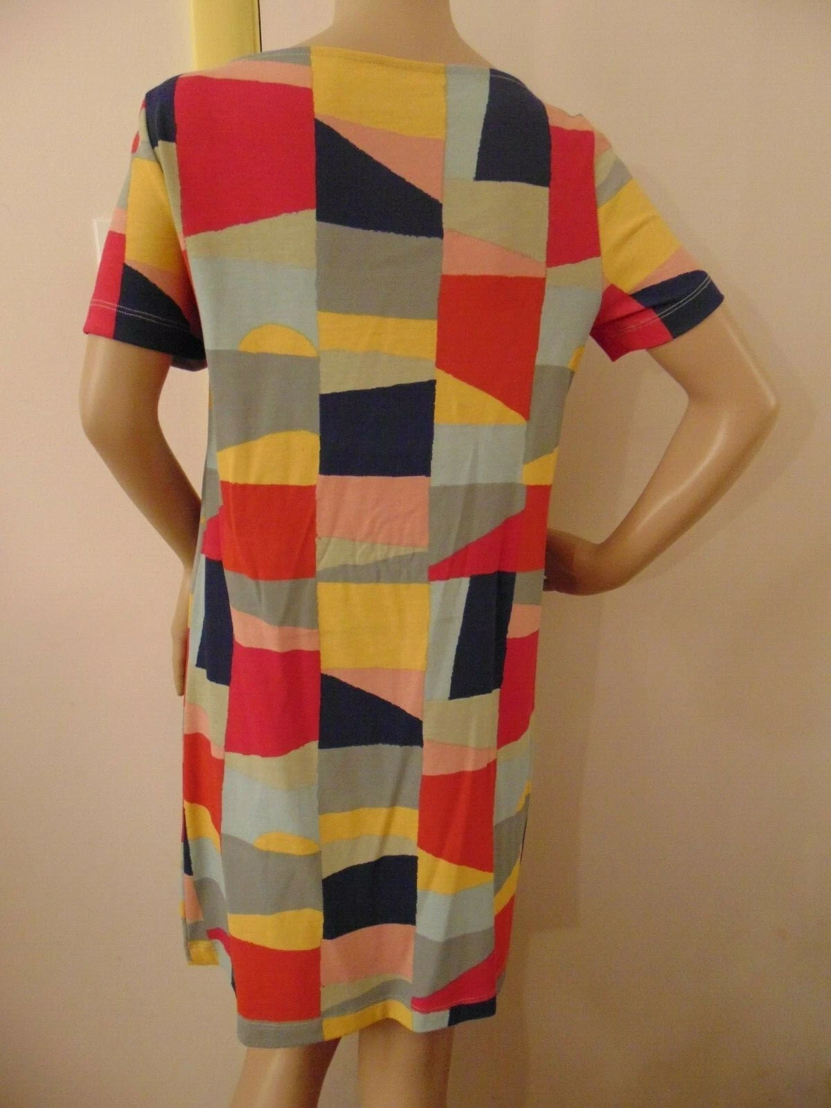 Abito Kimberly Tory Burch Red Canyon Colorscape nuovo con etichette taglia S Reatil $225