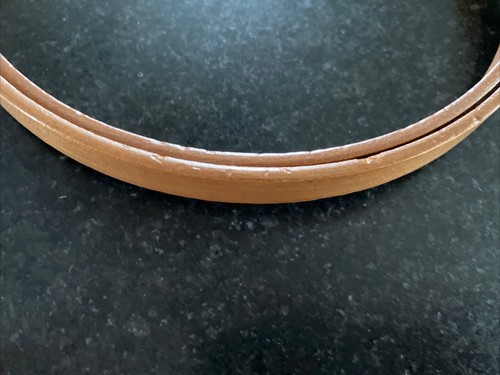 Antique Vintage 6" QUEEN Wood Embroidery Hoop Tension Wheel Dial Felt Lined US - Picture 3 of 11