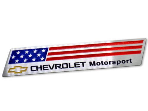 Badge Emblem Gm Chevrolet Motorsport USA Stainless Steel - Picture 1 of 2