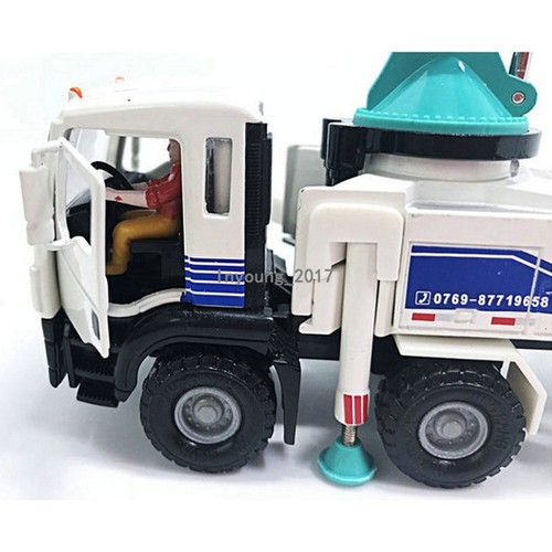 Camión bomba de hormigón 1/50 juguete vehículo de construcción modelo diecast coche de juguete blanco - Imagen 7 de 7