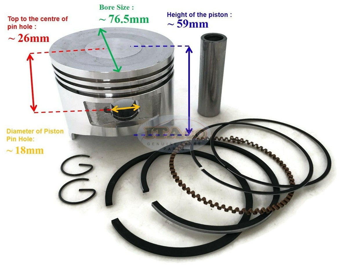 Piston Kit Ring Set Assy 13101-ZH9-000 Honda GX270 UT HH928 9HP