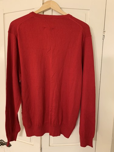 Pull homme grand cachemire rouge Saint Valentin Chaps Ralph Lauren neuf avec étiquette - Photo 4/14