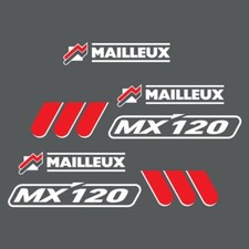 Kit autocollants remplacement Mailleux MX 120 – stickers chargeur frontal