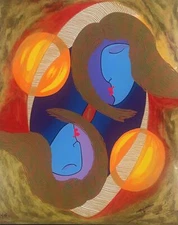 Lun Zen Limited Edition Serigraph “Love” – Hand-Signed & Numbered Abstract Art