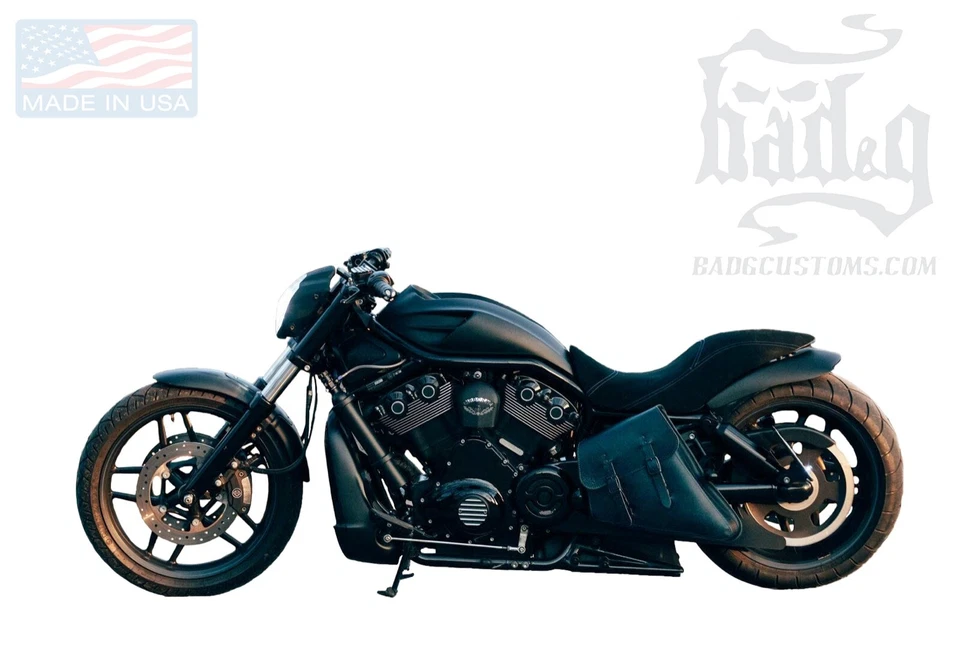 Harley V-ROD левой стороне черный соло сумка седельная сумка - VRL01 BAD&G CustomS - Изображение 2 из 4