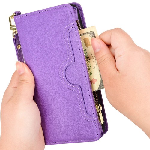 For Samsung Galaxy Z Fold 6/5/4/3 5G Luxury Leather Wallet Card Case Stand Cover - Picture 36 of 43