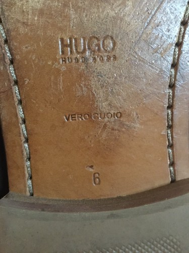 Hugo Boss Men Shoes 7US, (40Eur),Brown Suede Lace Up Oxfords (leather Sole) - Picture 6 of 7