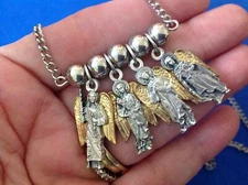 4 GP Archangel NECKLACE St Medals Michael Gabriel Raphael Saint Uriel