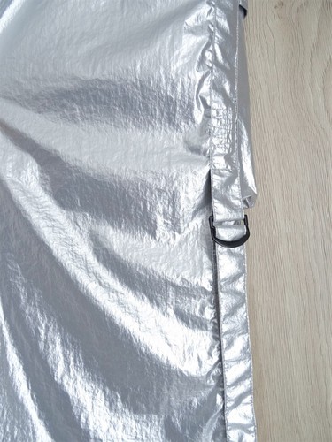 ZARA BNWT SILVER SHINY CARGO TROUSERS PANTS SIZE S - Picture 13 of 19