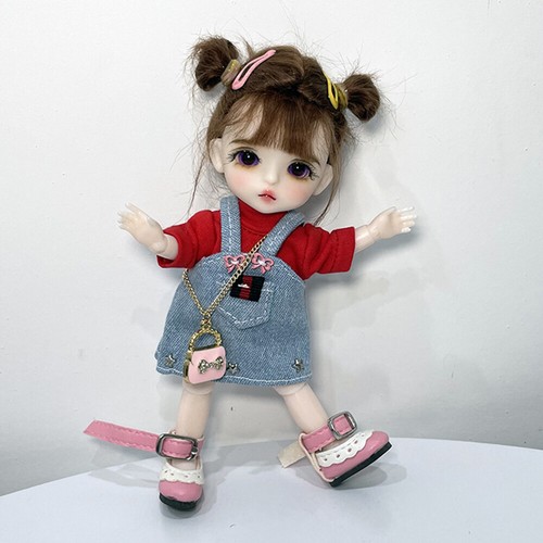 16cm Doll Ball Jointed Dolls 1/8 BJD Doll with Eyes Shoes Clothes Xmas Gift Doll - Picture 9 of 12