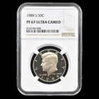 1989 S Kennedy Half Dollar (1964 - Date) Half Dollar NGC PF 67 ULTRA CAMEO #8142