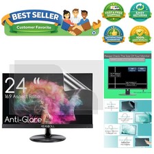 2-Pack 24 inch Monitor Anti Glare Screen Protector for Sceptre/LG/Dell/HP/Ace...