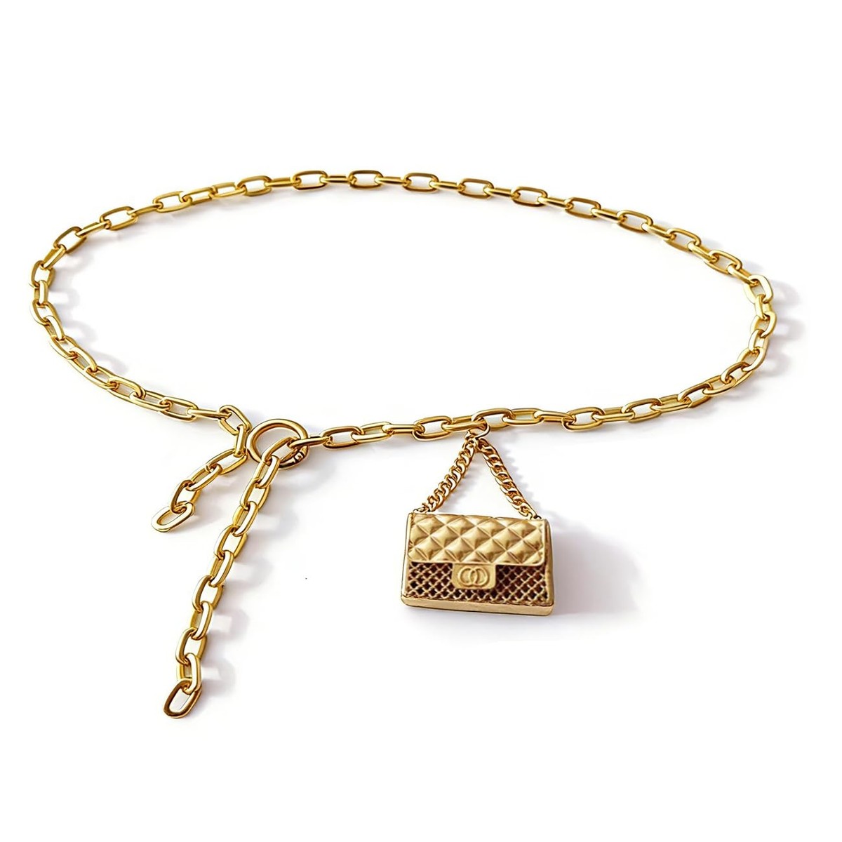 Gold Chain Belt for Women with Mini Purse - Adjustable 42  display picture 2