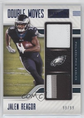2021 Panini Playbook Double Moves Relics Platinum 99/99 Jalen Reagor #DM-JRE 1b8