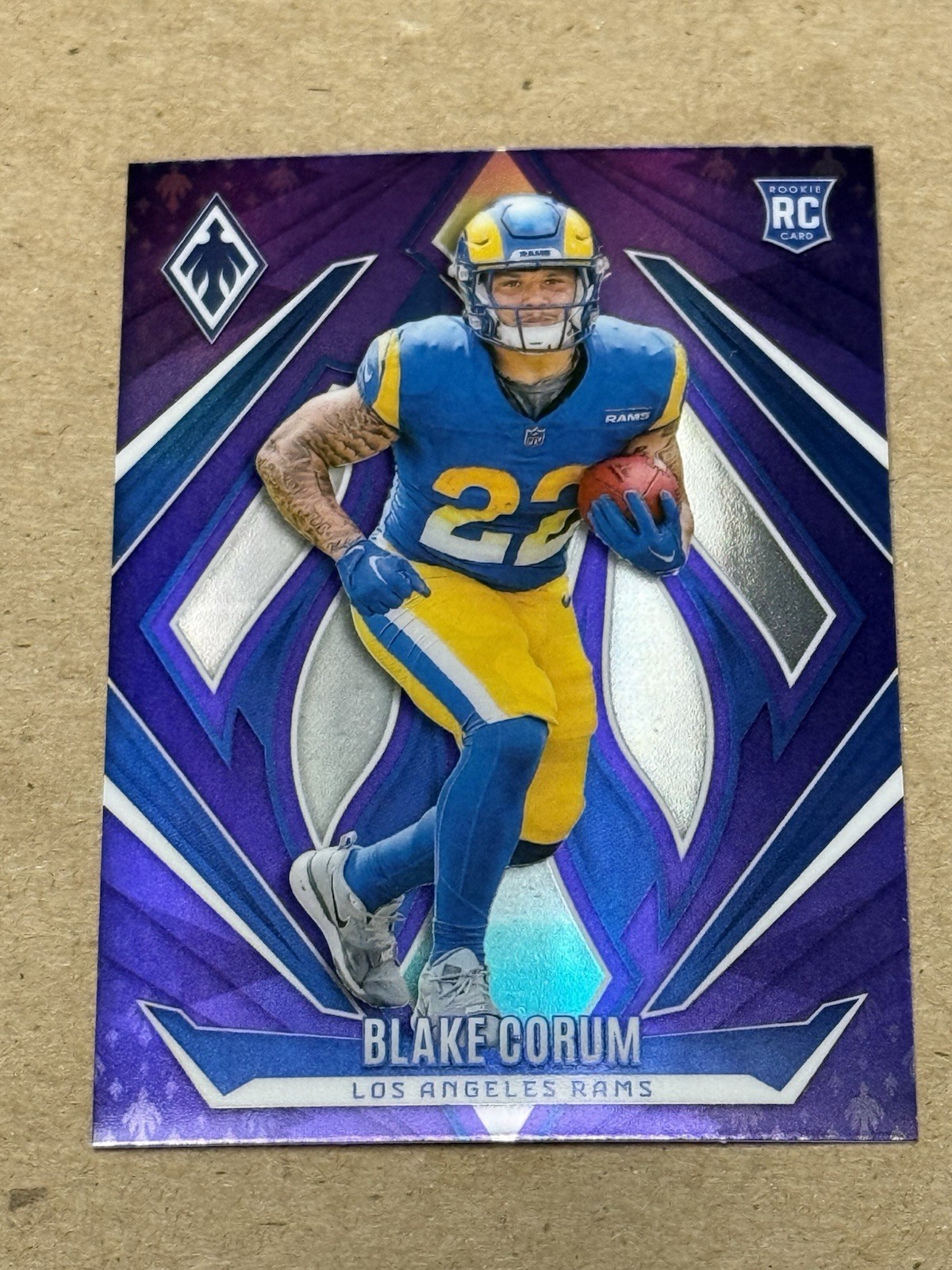 2024 Phoenix Blake Corum Purple Fade SP Rookie Card 158 RAMS RB RC
