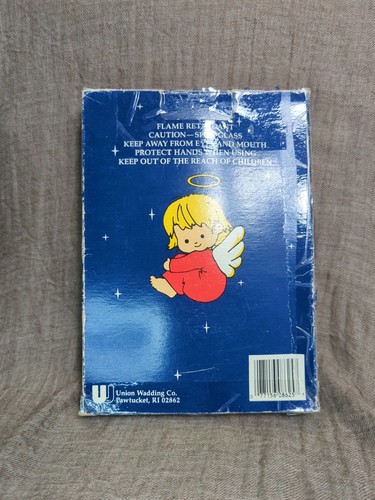 Vidrio hilado vintage de pelo de ángel Union Wadding Co vacaciones de Navidad 2 onzas - Imagen 3 de 5