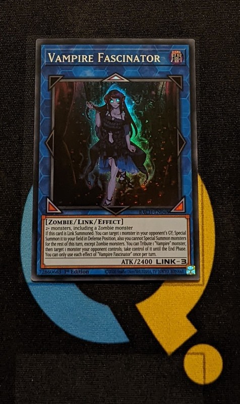 BACH-EN048 Vampire Fascinator Super Rare 1st Edition YuGiOh Card
