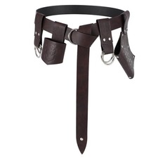 Medieval Viking Belt Pouch Set - Cosplay Accessories for Men 5pcs