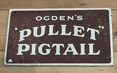 Original 1927 Ogden s Pullet Pigtail Tabak Werbeschild ITC Bristol 