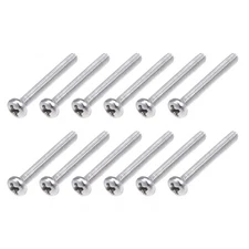 Machine Screws (M2.5x20mm) 60Pcs, Phillips Cross Pan Bolts 304 Stainless Steel