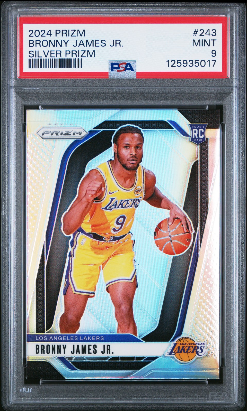 2024 PANINI PRIZM SILVER PRIZM #243 BRONNY JAMES JR. PSA 9