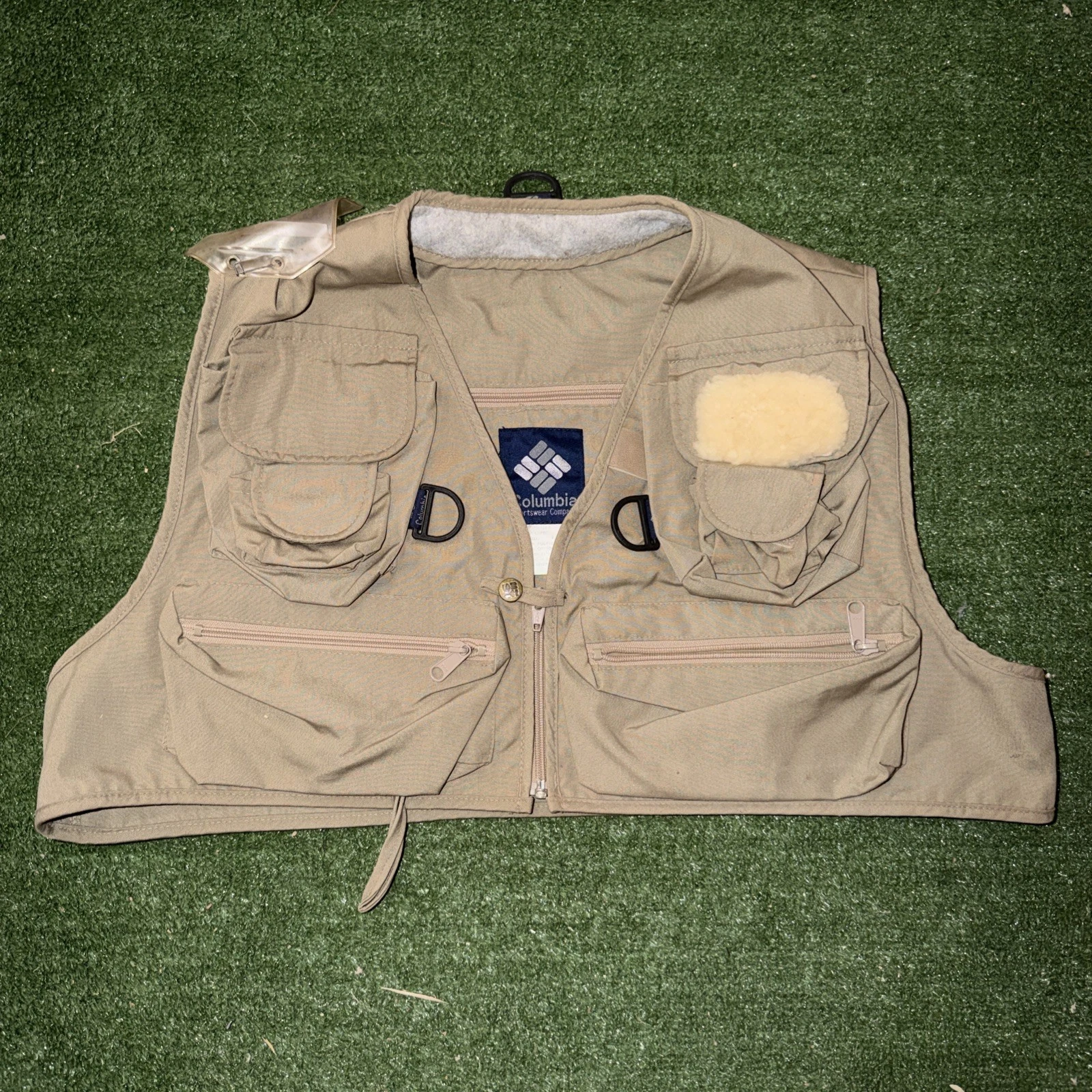 Vintage Columbia Fishing Vest Safari PFG Fly Fishing Outdoor Size Large