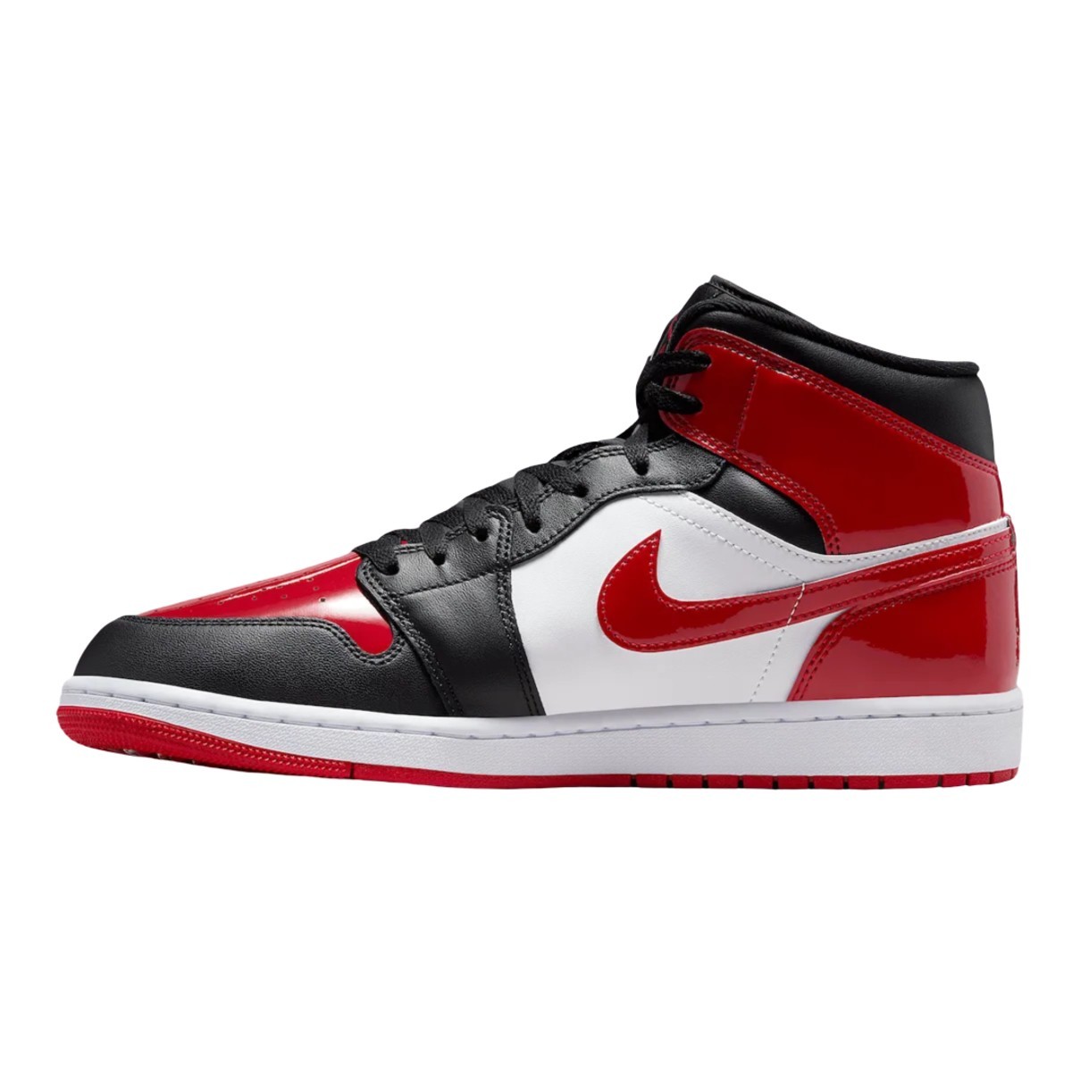 Nike Air Jordan 1 Mid SE Patent Bred Toe HV4091-006 Mens New | eBay