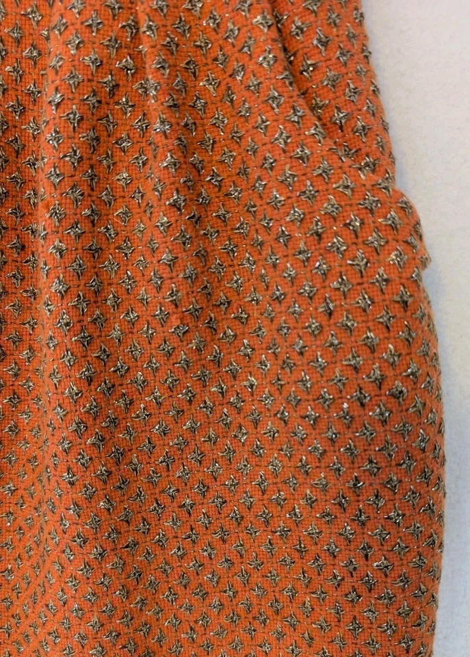 Jersey Room Seven Vintage Naranja Bordado Niña Grande 10/12 Años 60 70 Ambiente Foto 3 de 4