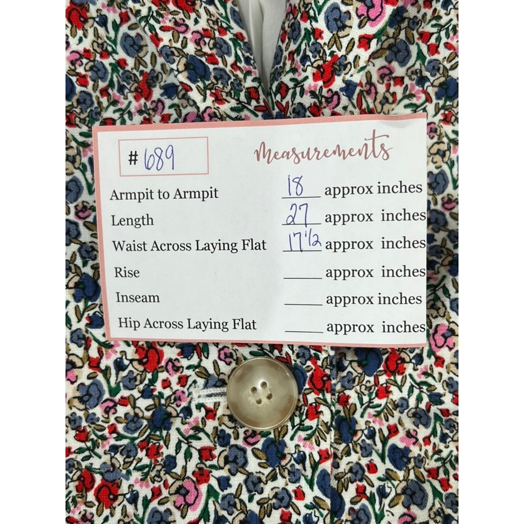 Loft Floral Single Button Tailored Layer Notched … - image 7