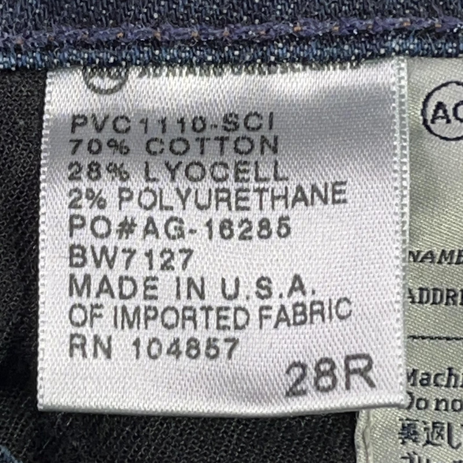 AG Adriano Goldschmied The Stilt Jeans Womens 28R Dark Wash Cigarette Made USA thumbnail 14