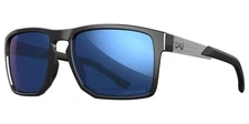 Wiley X Apex Polarized Gloss Black Geometric Square Sunglasses - AC6APX09