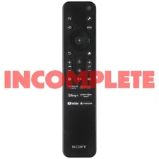 INCOMPLETE - Sony OEM Remote Control (RMF-TX810U) for Select Sony TVs - Black