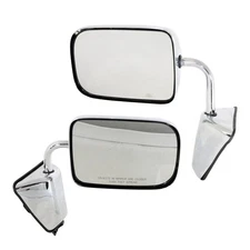 Set Of 2 Mirror Manual For 1988-1993 Dodge D250 Left And Right Chrome