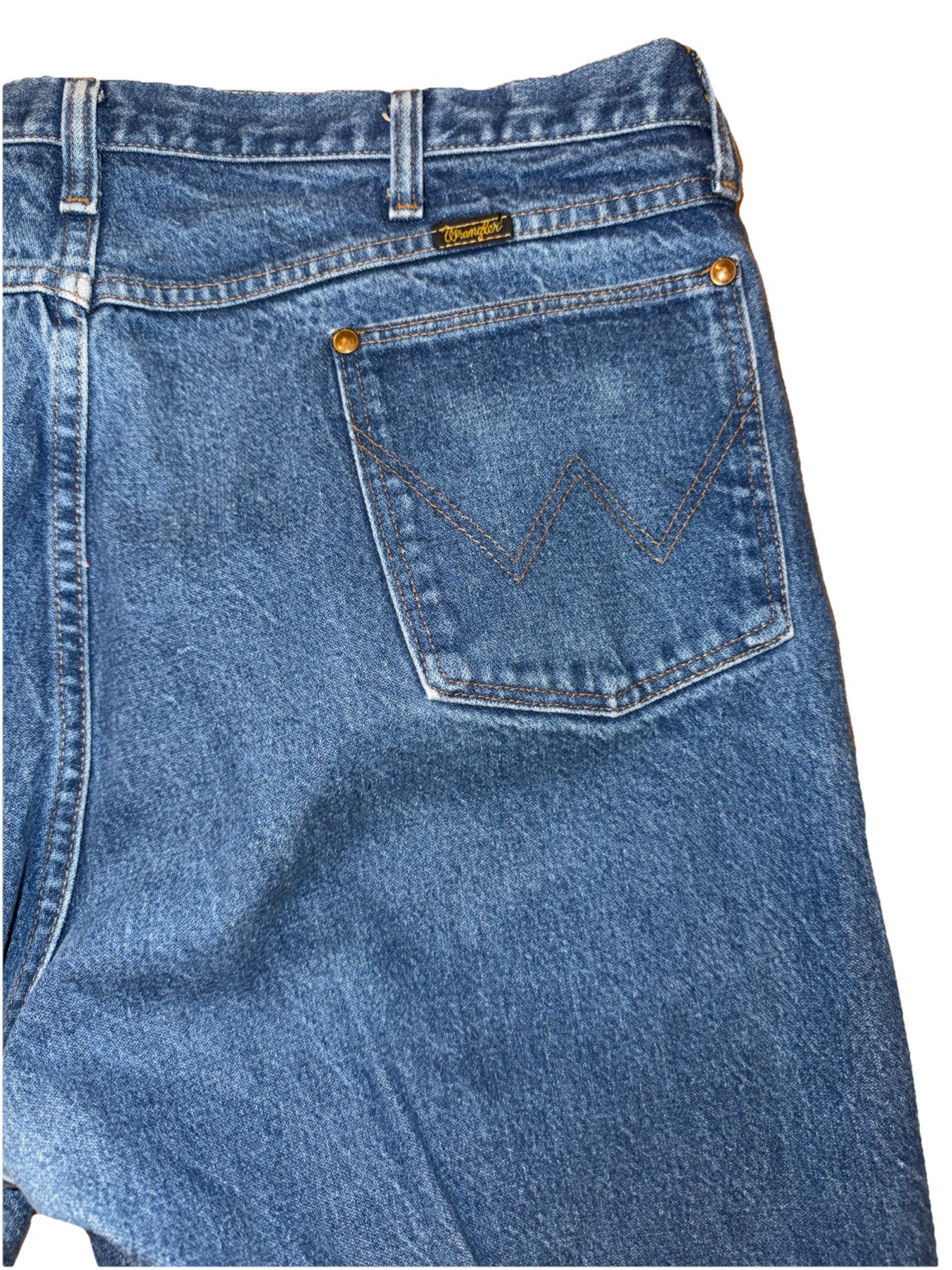 Vintage Wrangler Cowboy Cut Jeans Men’s 44x32 Blue Denim 13MWZ Made In USA Rare image 10