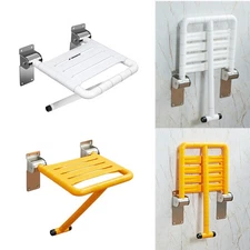 Folding Shower Seat Wall Mounted Shower Bench Shower Chair 550LB Load Bearing US