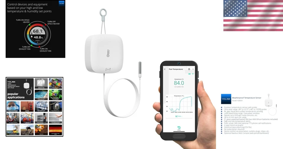 Extreme Temp Sensor for Home & Business, Hub Needed - Image 2 of 4