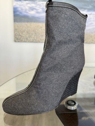 Christian Louboutin Grey Canvas Ankle Boots Size 8 IT 38 ….last reduction