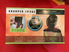 NIB SHARPER IMAGE SOOTHING HOT GEL PACKS THERAPY WRAPS 7 PIECE REUSABLE #3320061